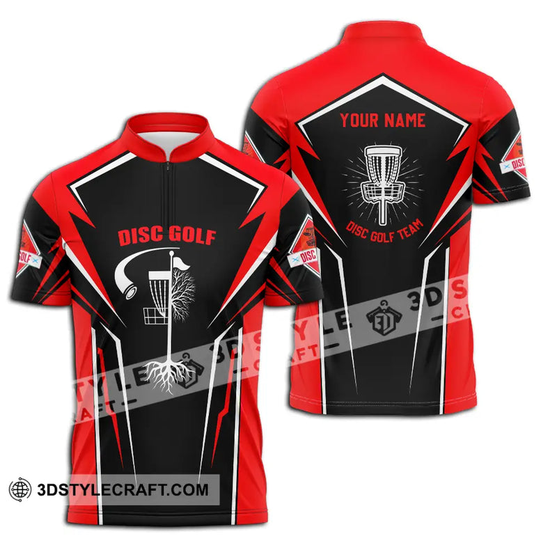 Unisex Shirt Custom Disc Golf Player Shirt Zipper Polo Shirt / S T shirt