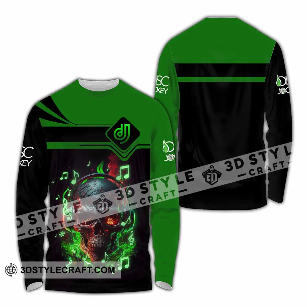 Unisex Shirt - Custom Disc Jockey 3D Shirt Long Sleeve Shirt / S T-shirt