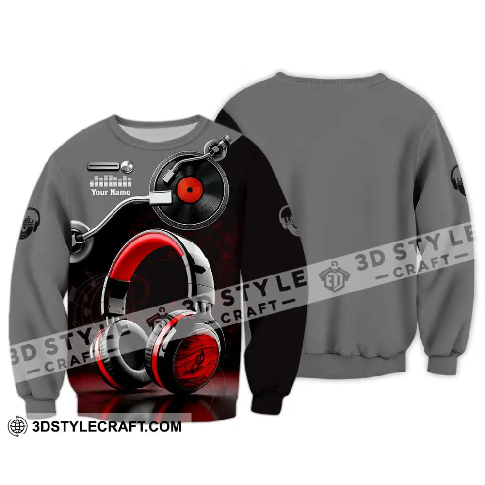 Unisex Shirt - Custom Disc Jockey 3D Shirt Long Sleeve / S T-shirt