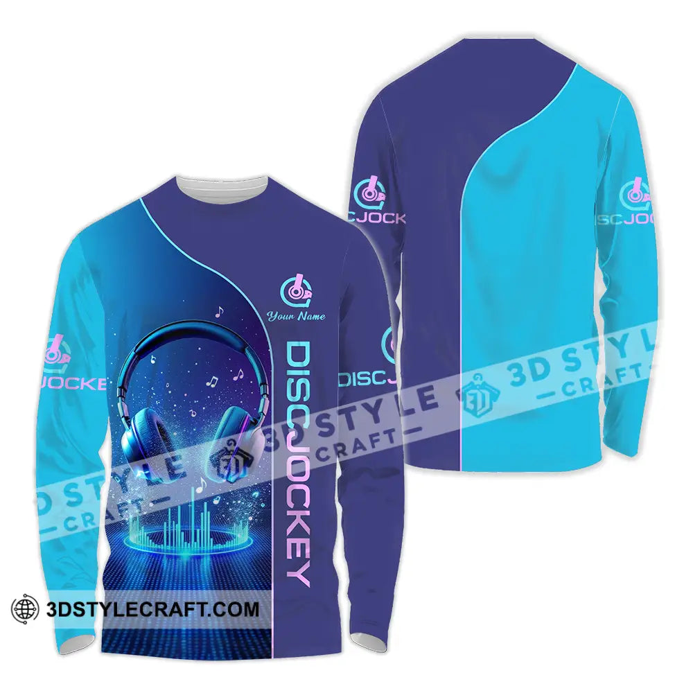 Unisex Shirt - Custom Disc Jockey 3D Shirt - Long Sleeve Shirt / S - T-shirt
