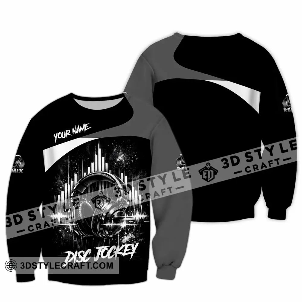 Unisex Shirt - Custom Disc Jockey 3D Shirt - Long Sleeve / S - T-shirt