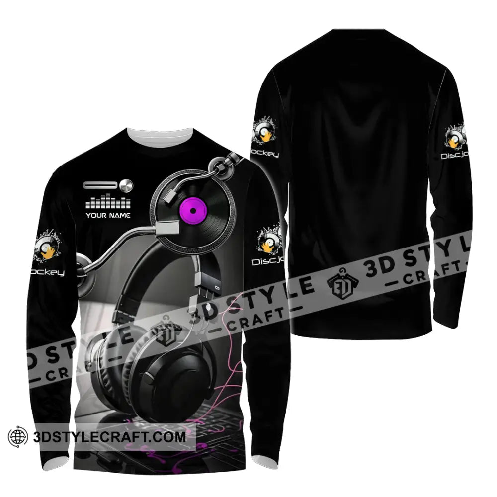 Unisex Shirt - Custom Disc Jockey 3D Shirt Long Sleeve Shirt / S T-shirt
