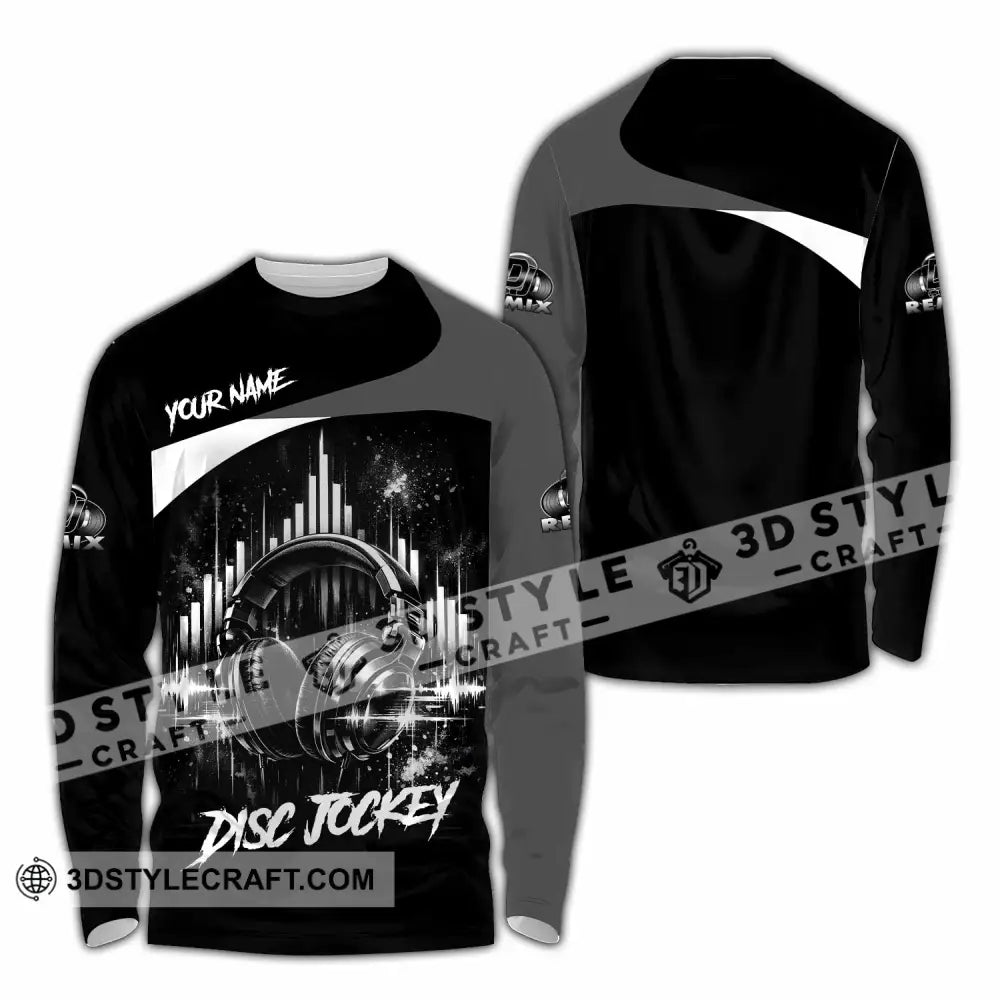 Unisex Shirt - Custom Disc Jockey 3D Shirt - Long Sleeve Shirt / S - T-shirt
