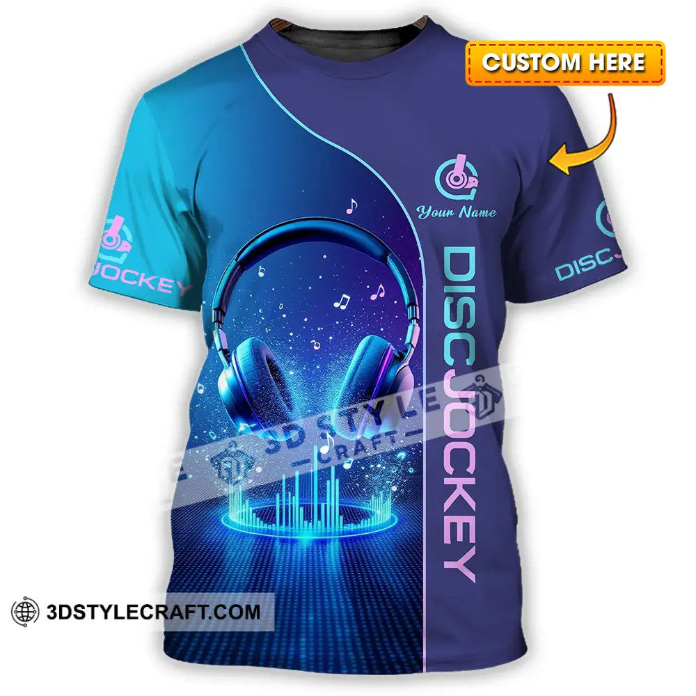 Unisex Shirt - Custom Disc Jockey 3D Shirt - T-shirt