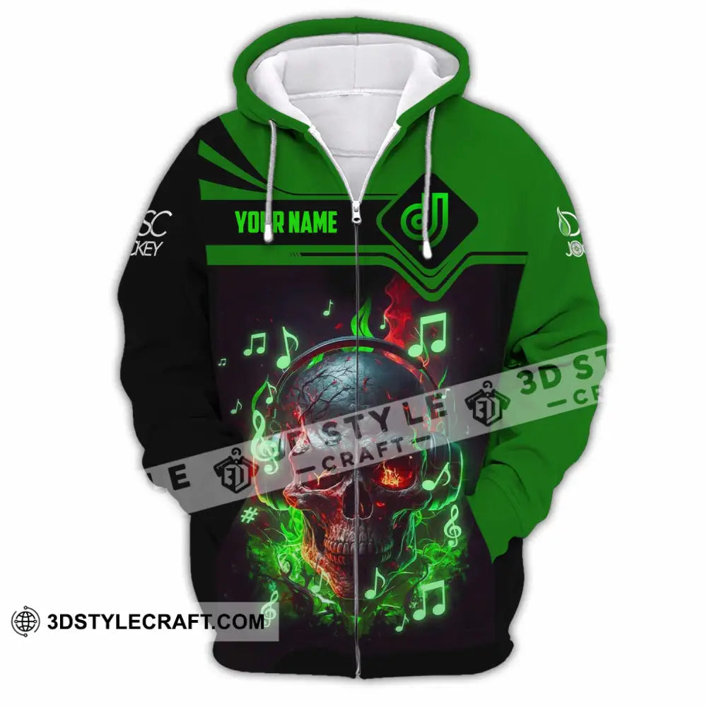 Unisex Shirt - Custom Disc Jockey 3D Shirt Zipper Hoodie / S T-shirt