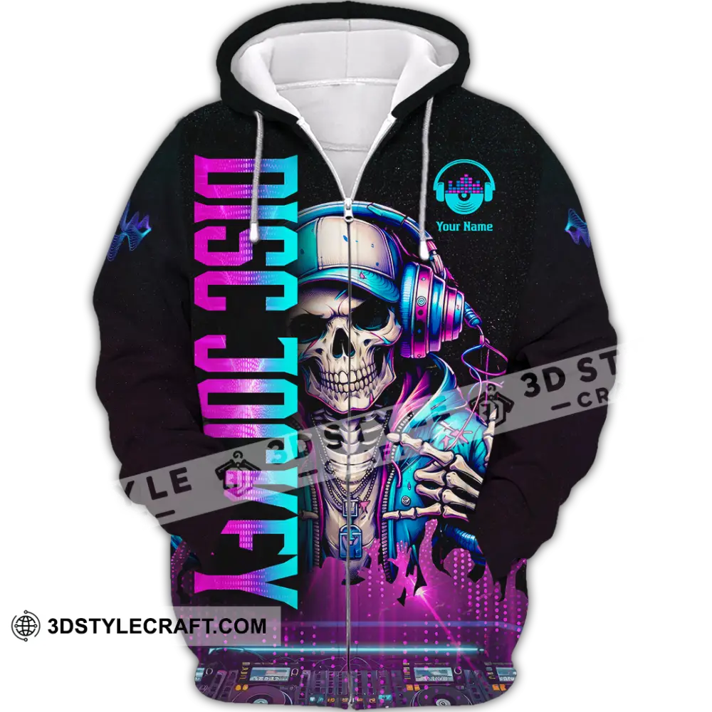 Unisex Shirt - Custom Disc Jockey 3D Shirt Zipper Hoodie / S T-shirt