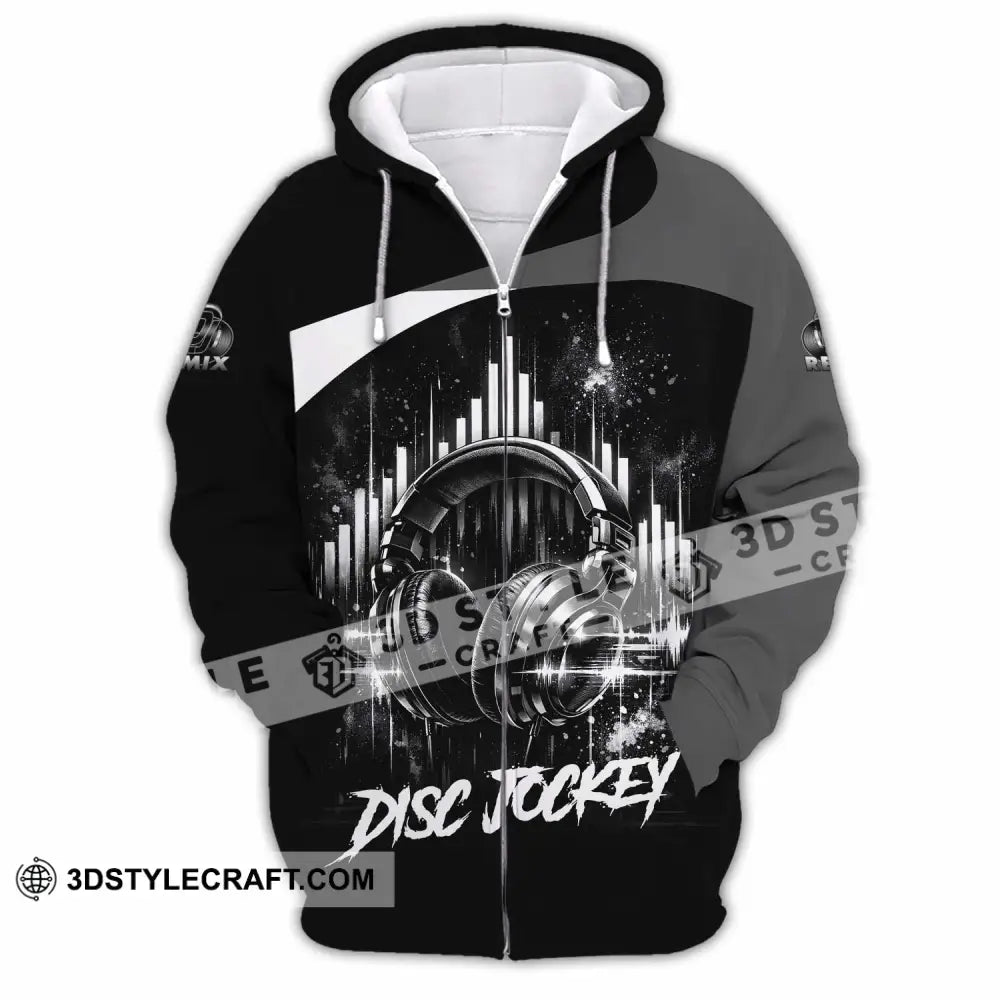 Unisex Shirt - Custom Disc Jockey 3D Shirt - Zipper Hoodie / S - T-shirt