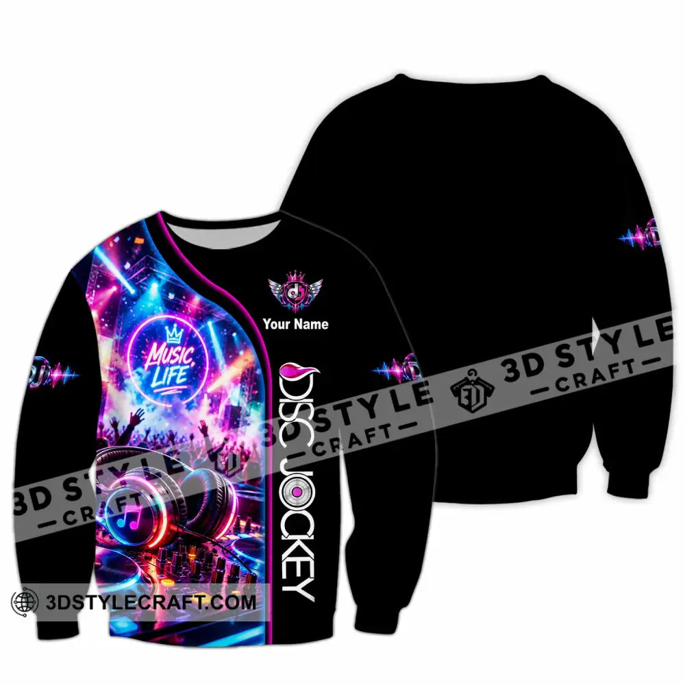 Unisex Shirt - Custom Disc Jockey Shirt - Long Sleeve / S - T-shirt