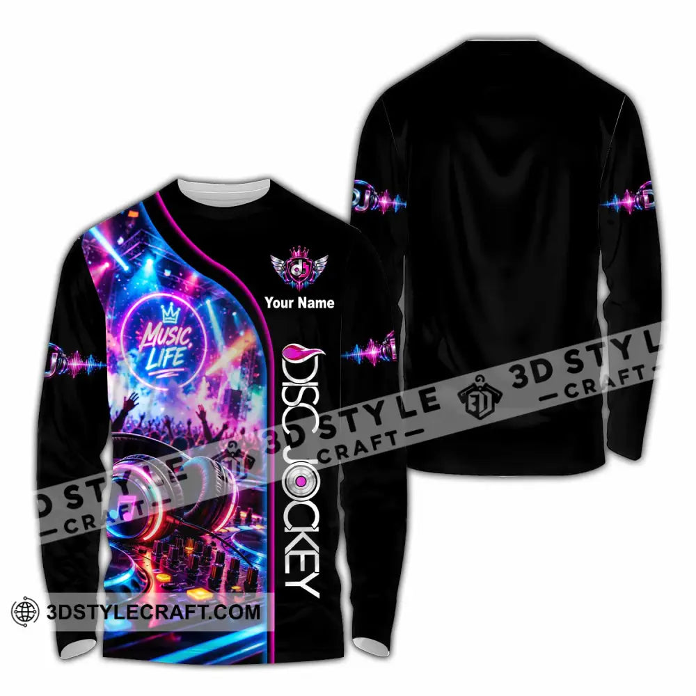Unisex Shirt - Custom Disc Jockey Shirt - Long Sleeve Shirt / S - T-shirt
