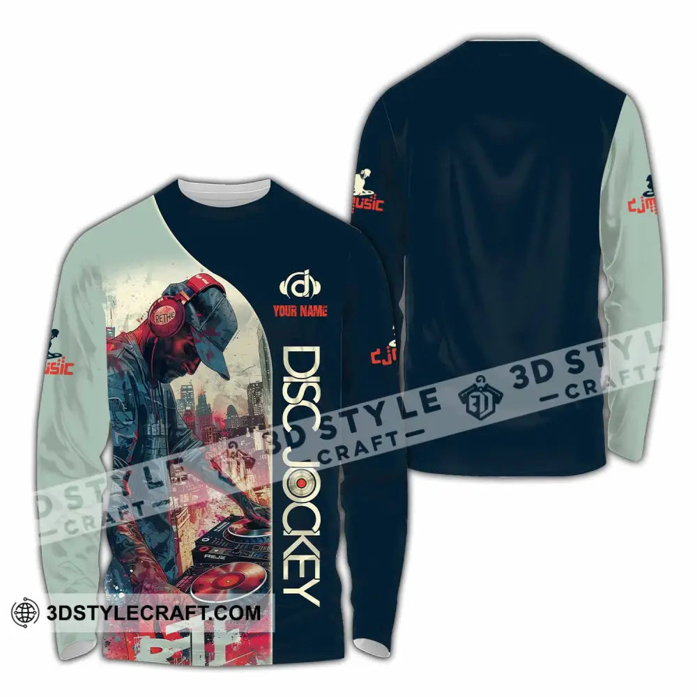 Unisex Shirt - Custom Disc Jockey Shirt Long Sleeve Shirt / S T-shirt