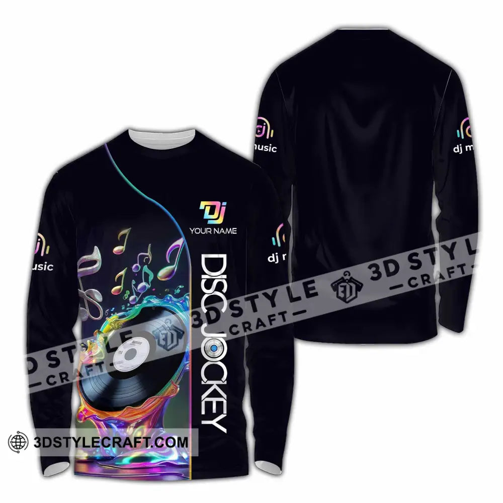 Unisex Shirt - Custom Disc Jockey Lover Shirt Long Sleeve Shirt / S T-shirt