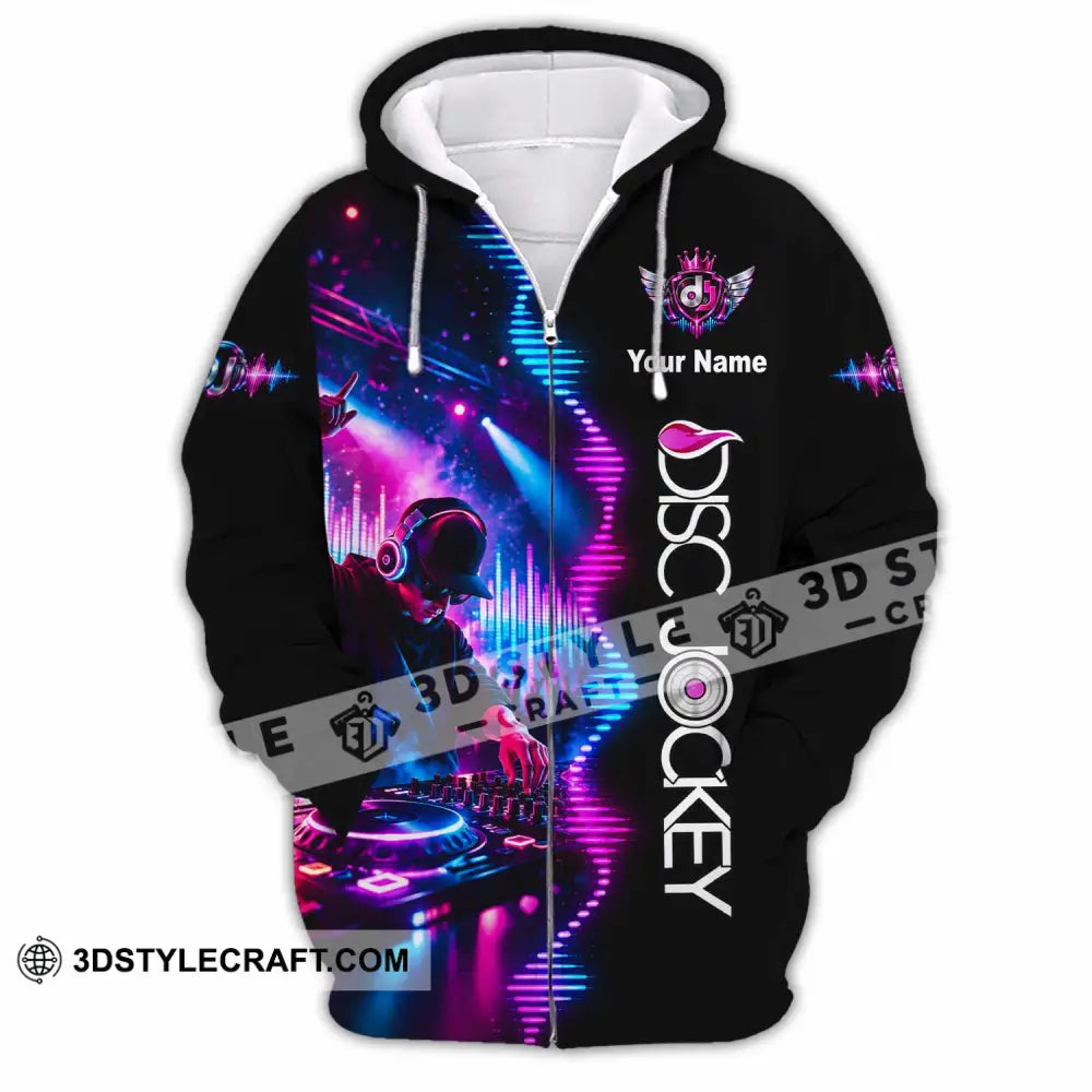 Unisex Shirt - Custom Disc Jockey Shirt - Zipper Hoodie / S - T-shirt