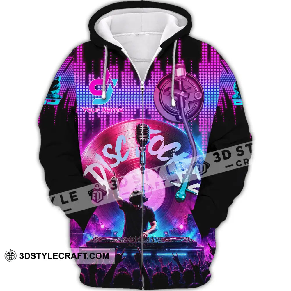 Unisex Shirt - Custom Disc Jockey Shirt - Zipper Hoodie / S - T-shirt