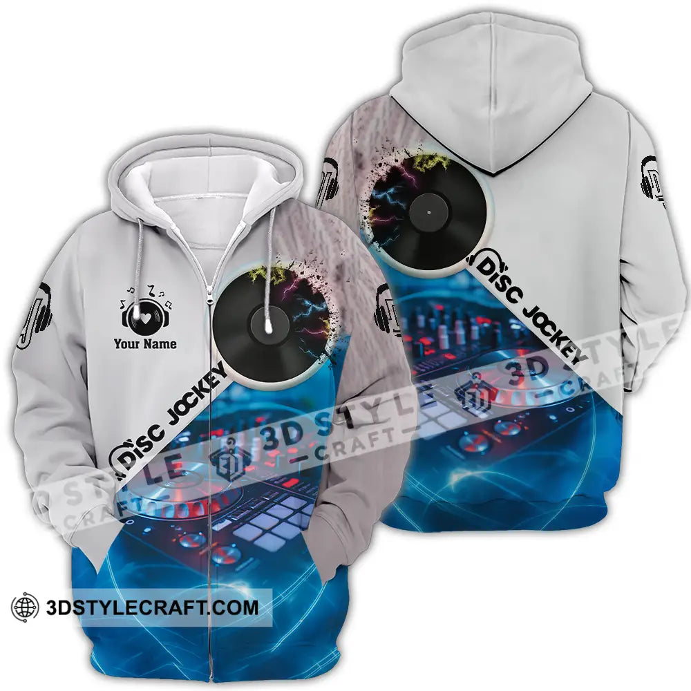 Unisex Shirt - Custom Disc Jockey Shirt Zipper Hoodie / S T-shirt