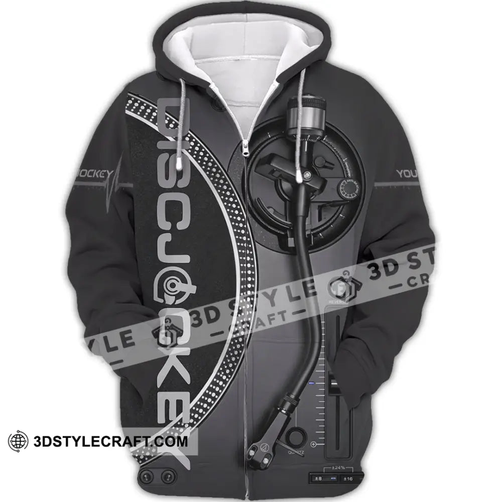 Unisex Shirt - Custom Disc Jockey Shirt - Zipper Hoodie / S - T-shirt