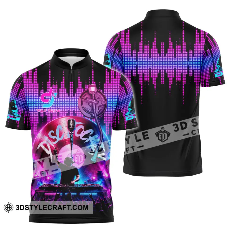 Unisex Shirt - Custom Disc Jockey Shirt - Zipper Polo Shirt / S - T-shirt