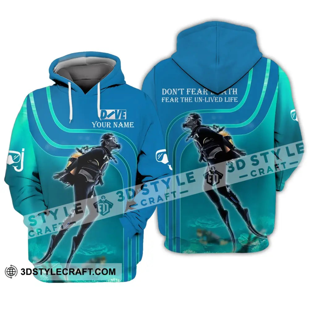 Unisex Shirt - Custom Dive Name T-Shirt Personalized Hoodie Scuba Diver / S T-Shirt