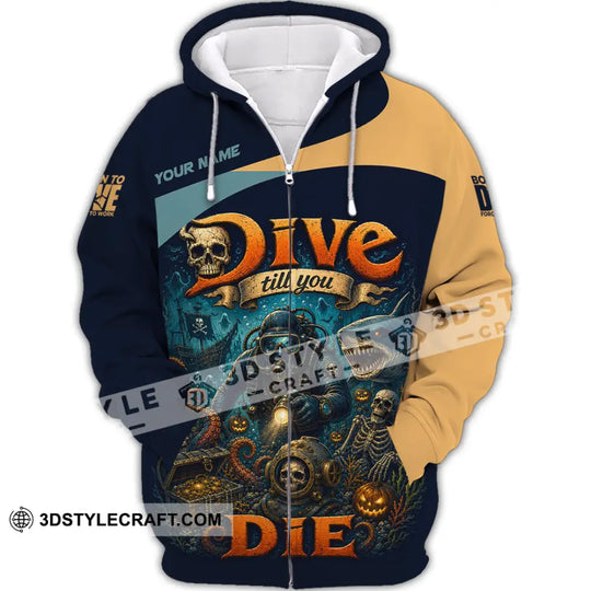 Unisex Shirt - Custom Dive Till You Die Shirt style option 3