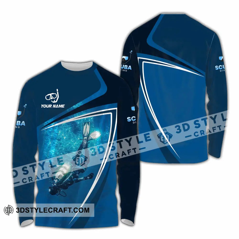 Unisex Shirt - Custom Diving 3D Shirt Long Sleeve Shirt / S T-shirt