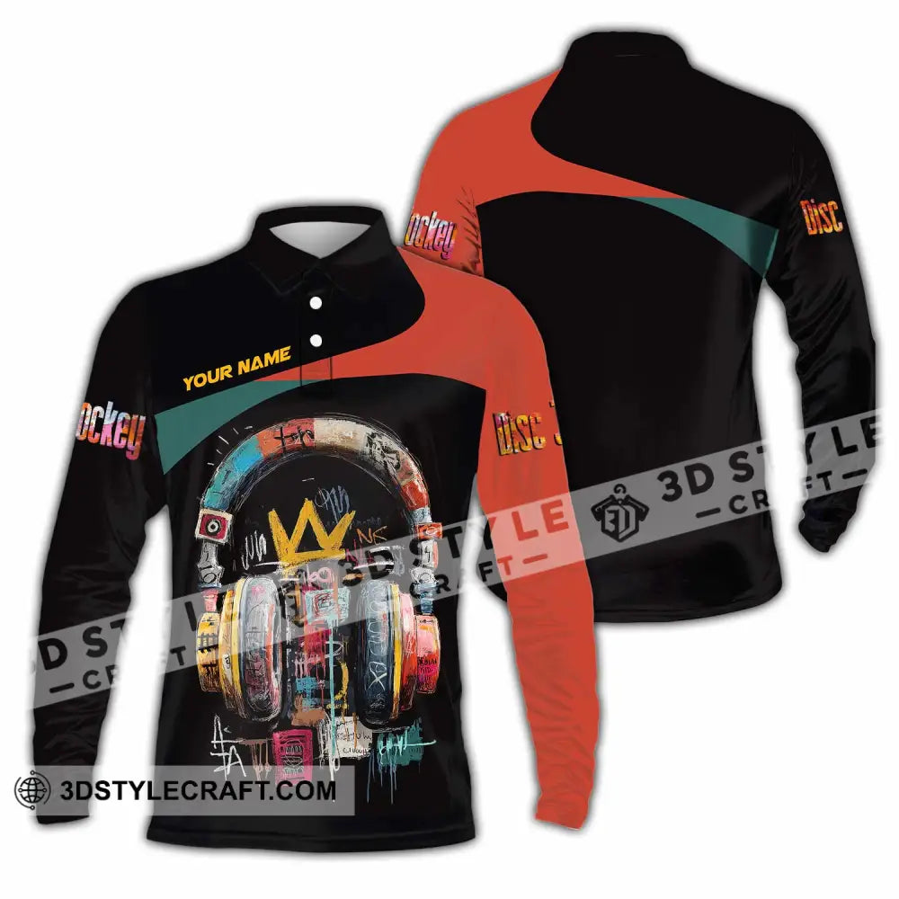 Unisex Shirt - Custom DJ 3D Shirt Long Sleeve Polo / S T-shirt