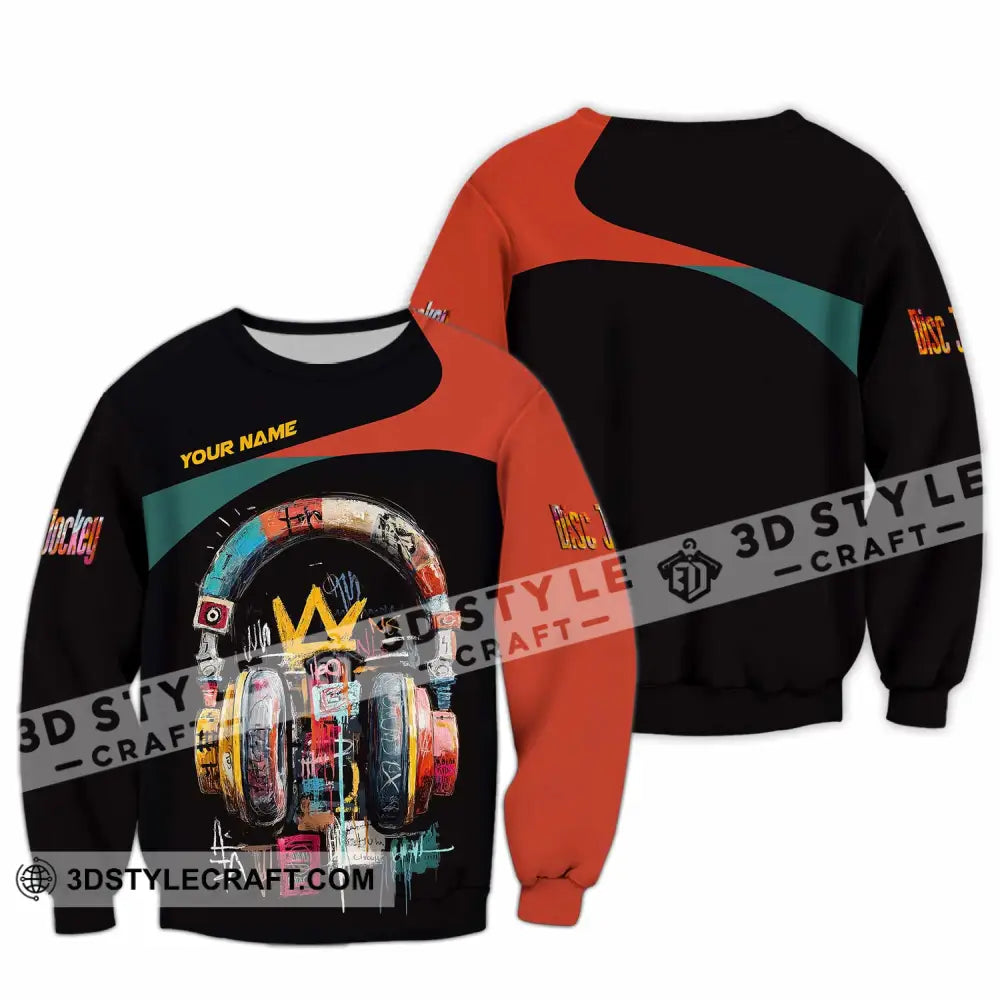 Unisex Shirt - Custom DJ 3D Shirt Long Sleeve / S T-shirt
