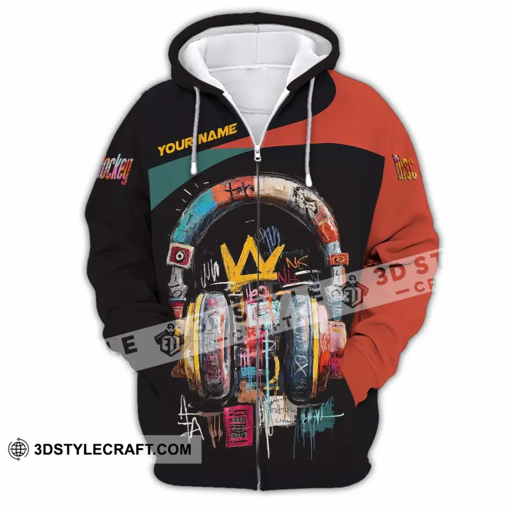 Unisex Shirt - Custom DJ 3D Shirt Zipper Hoodie / S T-shirt