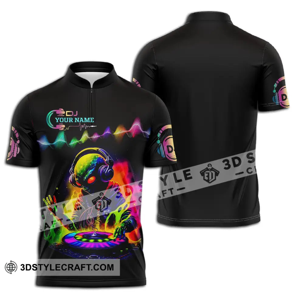 Unisex Shirt - Custom DJ 3D Shirt Zipper Polo Shirt / S T-shirt