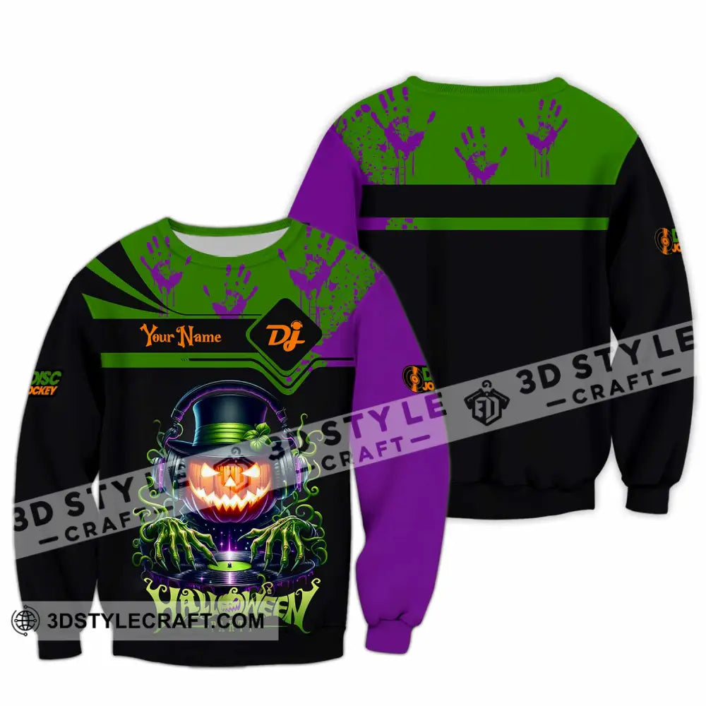 Unisex Shirt Custom DJ Halloween Party Shirt Long Sleeve / S T shirt