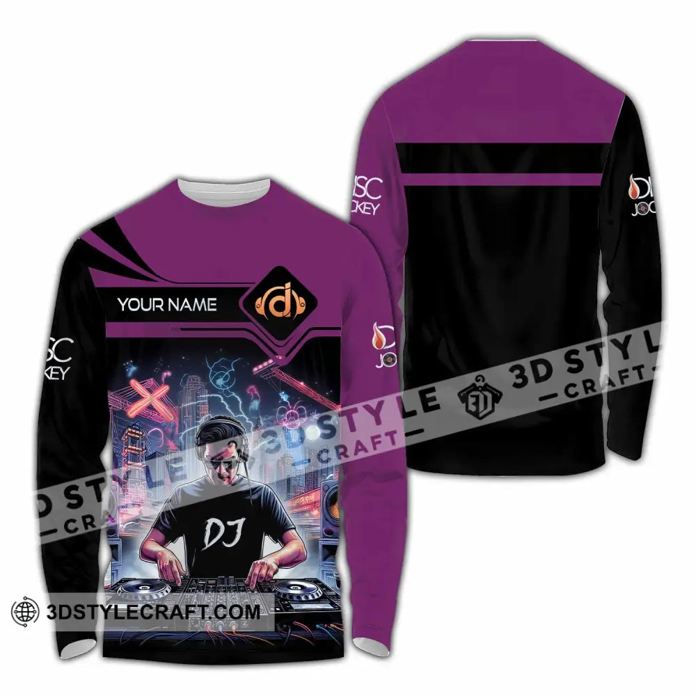 Unisex Shirt - Custom DJ Man Shirt Long Sleeve Shirt / S T-shirt
