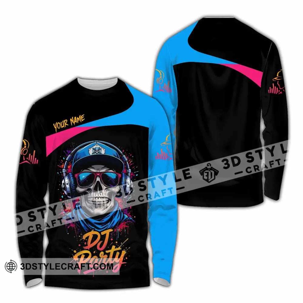 Unisex Shirt - Custom DJ Party 3D Shirt Long Sleeve Shirt / S T-shirt