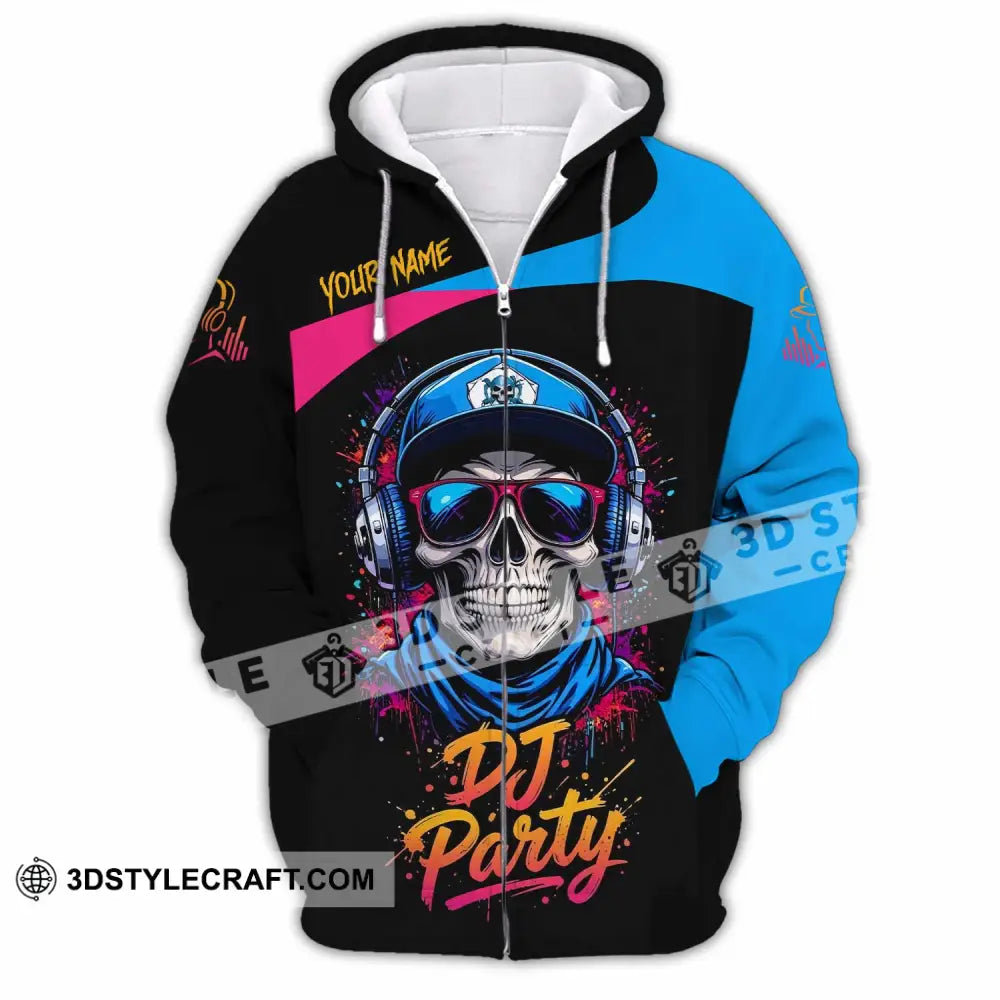 Unisex Shirt - Custom DJ Party 3D Shirt Zipper Hoodie / S T-shirt