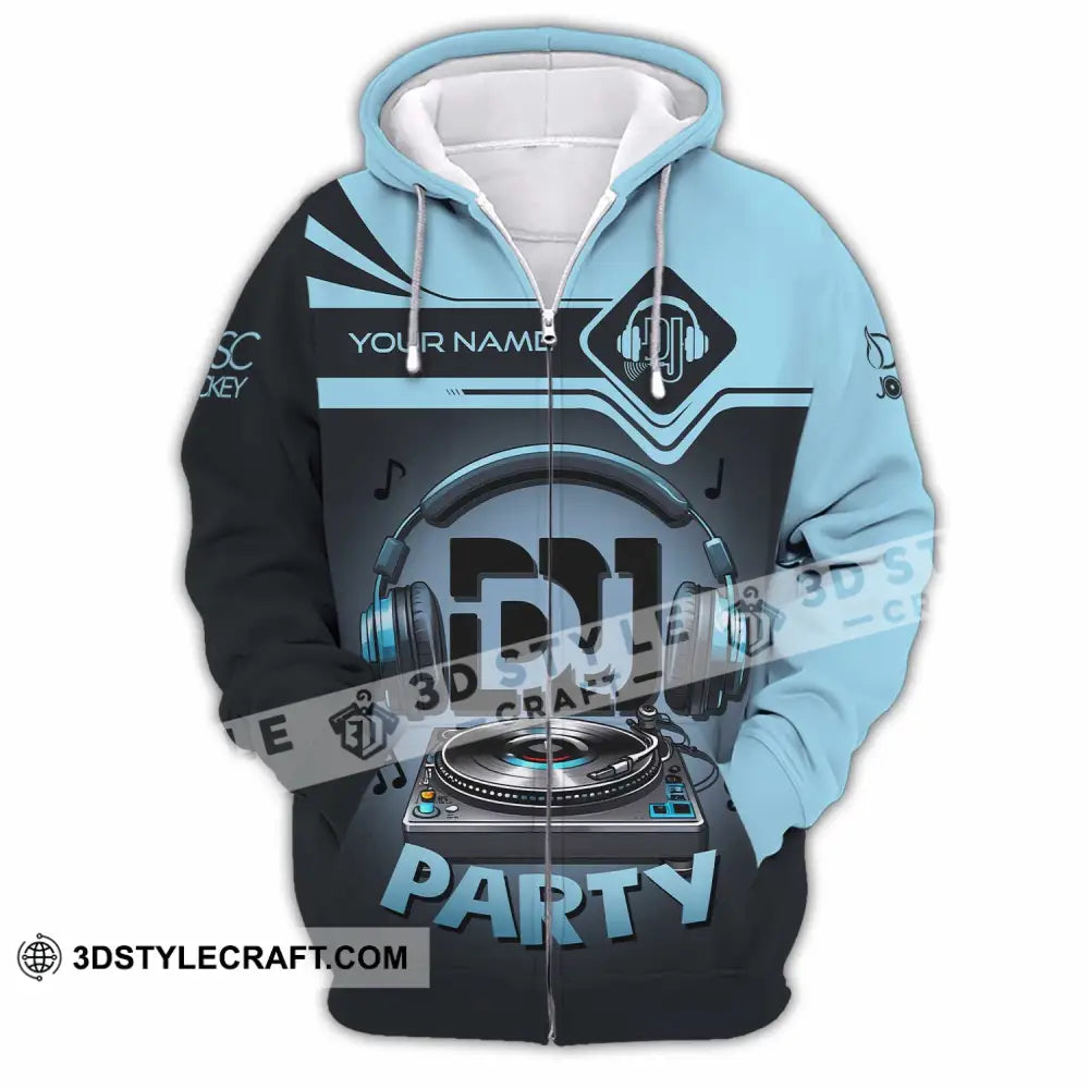 Unisex Shirt - Custom DJ Party Shirt Zipper Hoodie / S T-shirt
