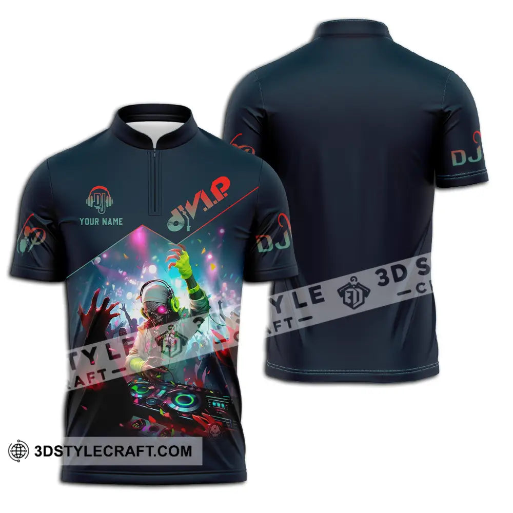 Unisex Shirt Custom DJ Shirt Zipper Polo Shirt / S T shirt