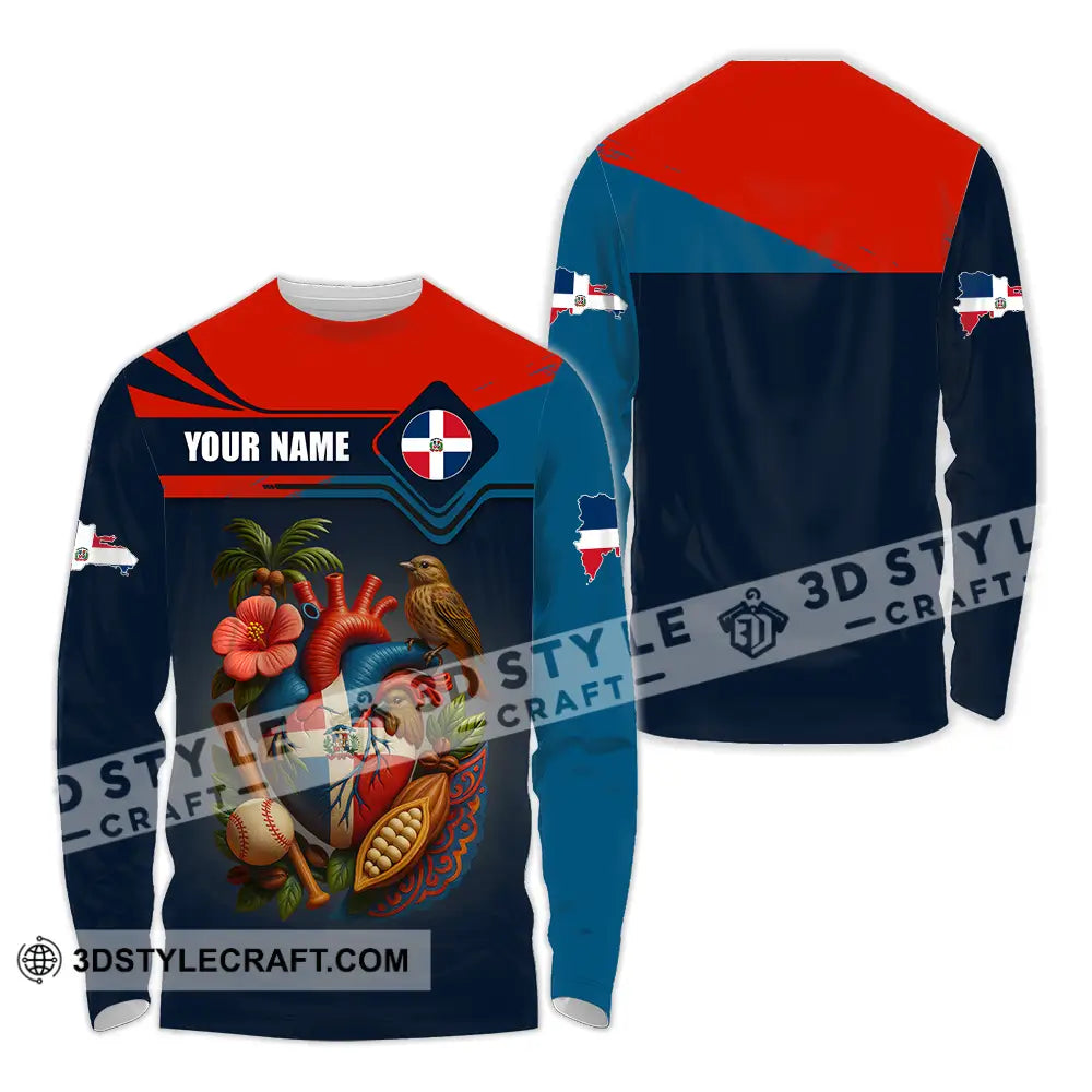 Unisex Shirt Custom Dominican Republic Shirt Long Sleeve Shirt / S T shirt
