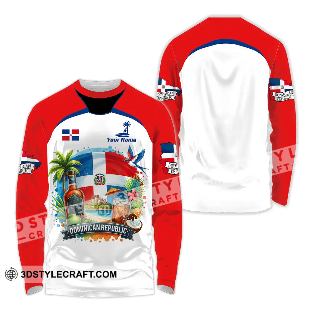 Unisex Shirt - Custom Dominican Republic Shirt Long Sleeve Shirt / S T-shirt
