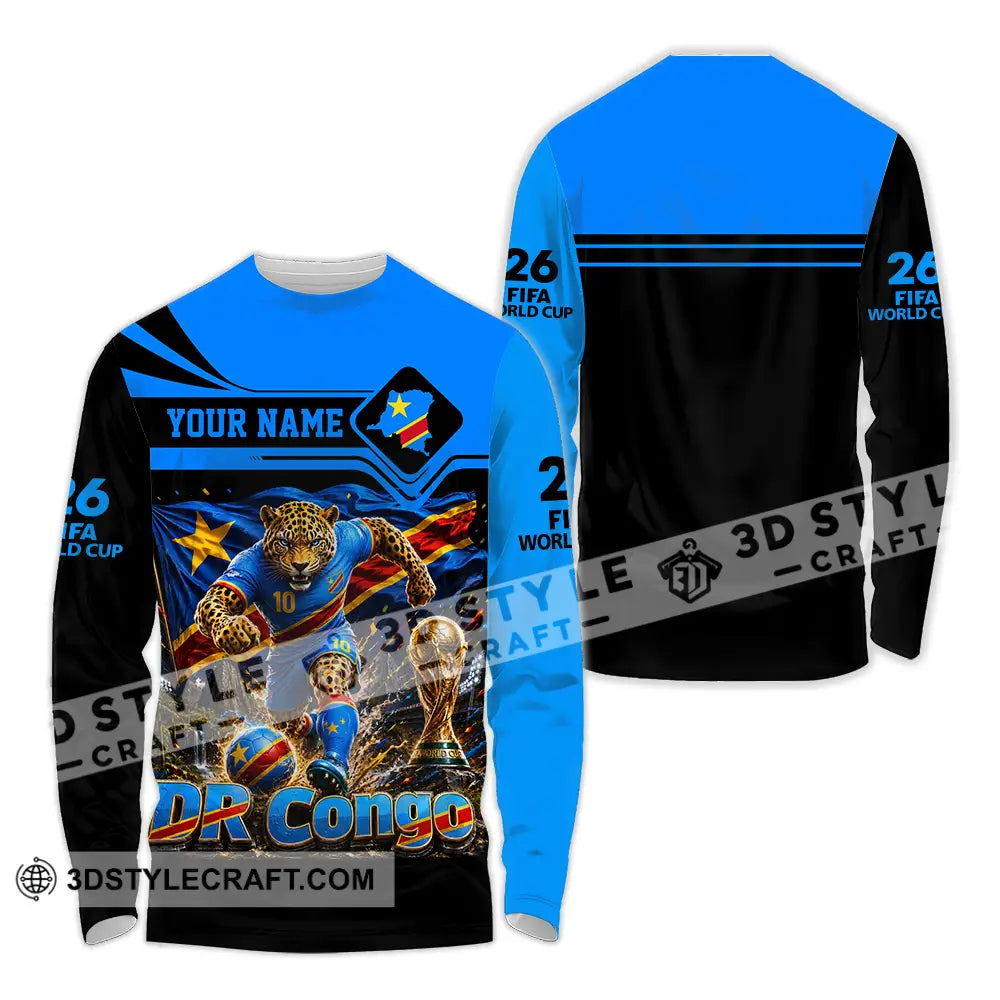 Unisex Shirt - Custom Dr Congo World Cup 2026 Shirt - Long Sleeve Shirt / S - T-shirt