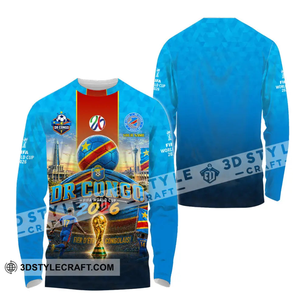 Unisex Shirt - Custom Dr Congo World Cup 2026 Shirt - Long Sleeve Shirt / S - T-shirt