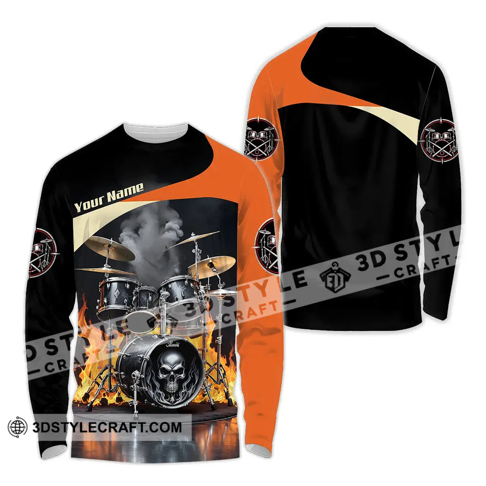 Unisex Shirt - Custom Drummer Shirt - Long Sleeve Shirt / S - T-shirt