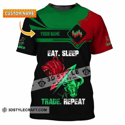 Unisex Shirt - Custom Eat Sleep Trade Repeat 3D Shirt T-shirt