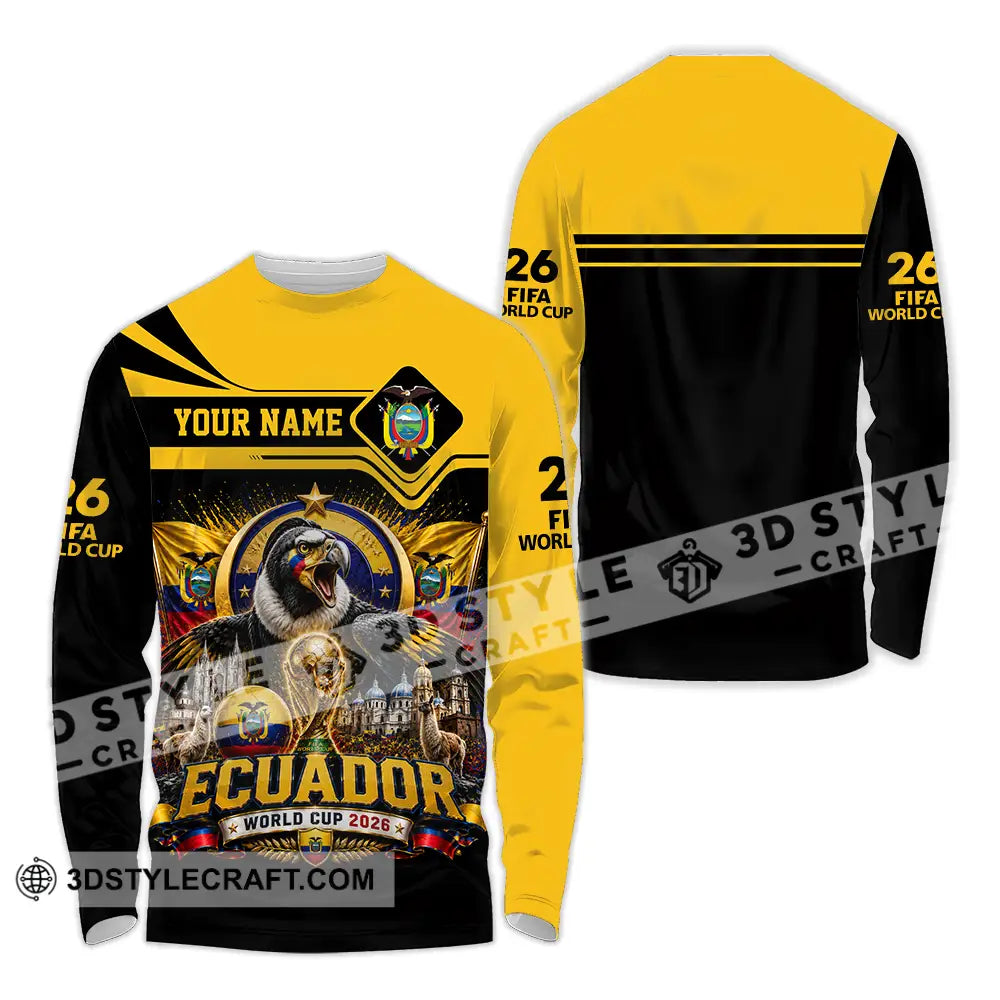 Unisex Shirt - Custom Ecuador World Cup 2026 Shirt - Long Sleeve Shirt / S - T-shirt