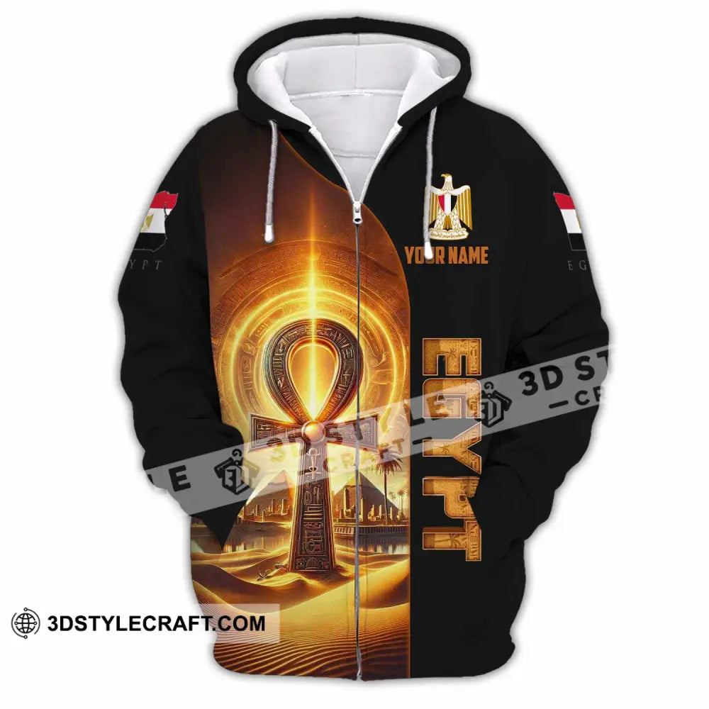 Unisex Shirt - Custom Egypt Shirt Zipper Hoodie / S T-shirt