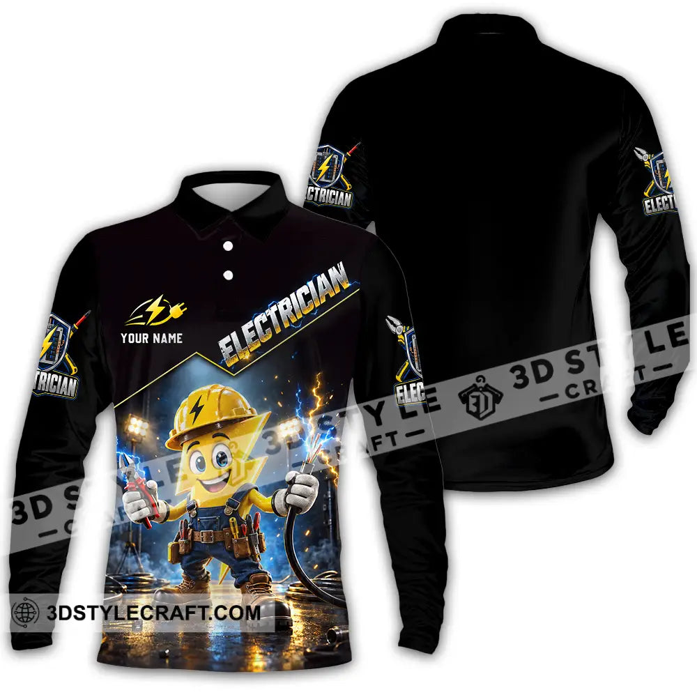 Unisex Shirt - Custom Electrician Shirt - Long Sleeve Polo / S - T-shirt