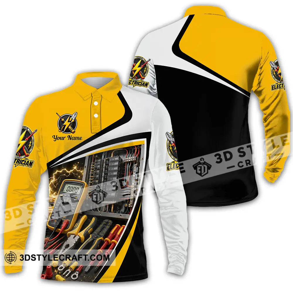 Unisex Shirt - Custom Electrician Shirt - Long Sleeve Polo / S - T-shirt