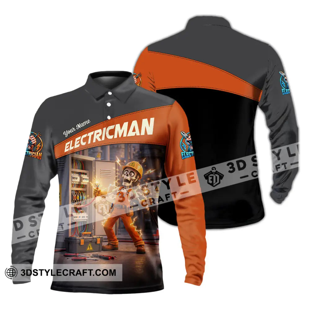 Unisex Shirt - Custom Electrician Shirt - Long Sleeve Polo / S - T-shirt