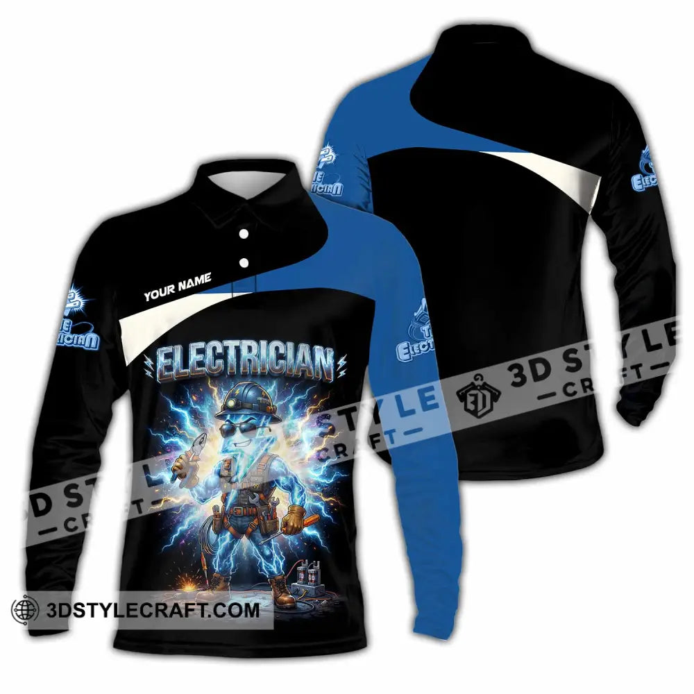 Unisex Shirt - Custom Electrician Shirt - Long Sleeve Polo / S - T-shirt