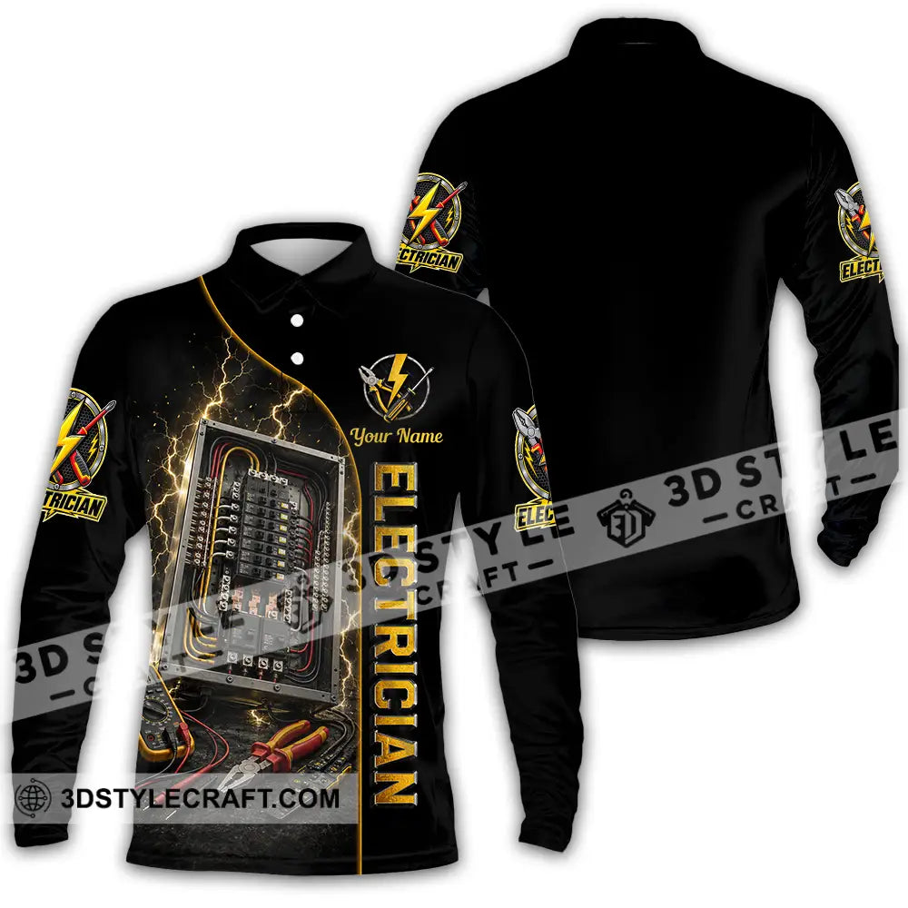 Unisex Shirt - Custom Electrician Shirt - Long Sleeve Polo / S - T-shirt