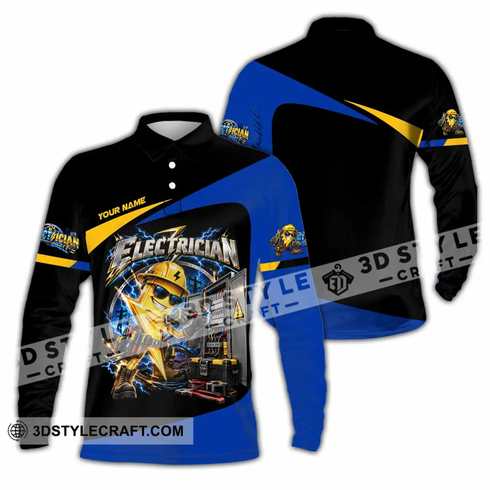 Unisex Shirt - Custom Electrician Shirt - Long Sleeve Polo / S - T-shirt