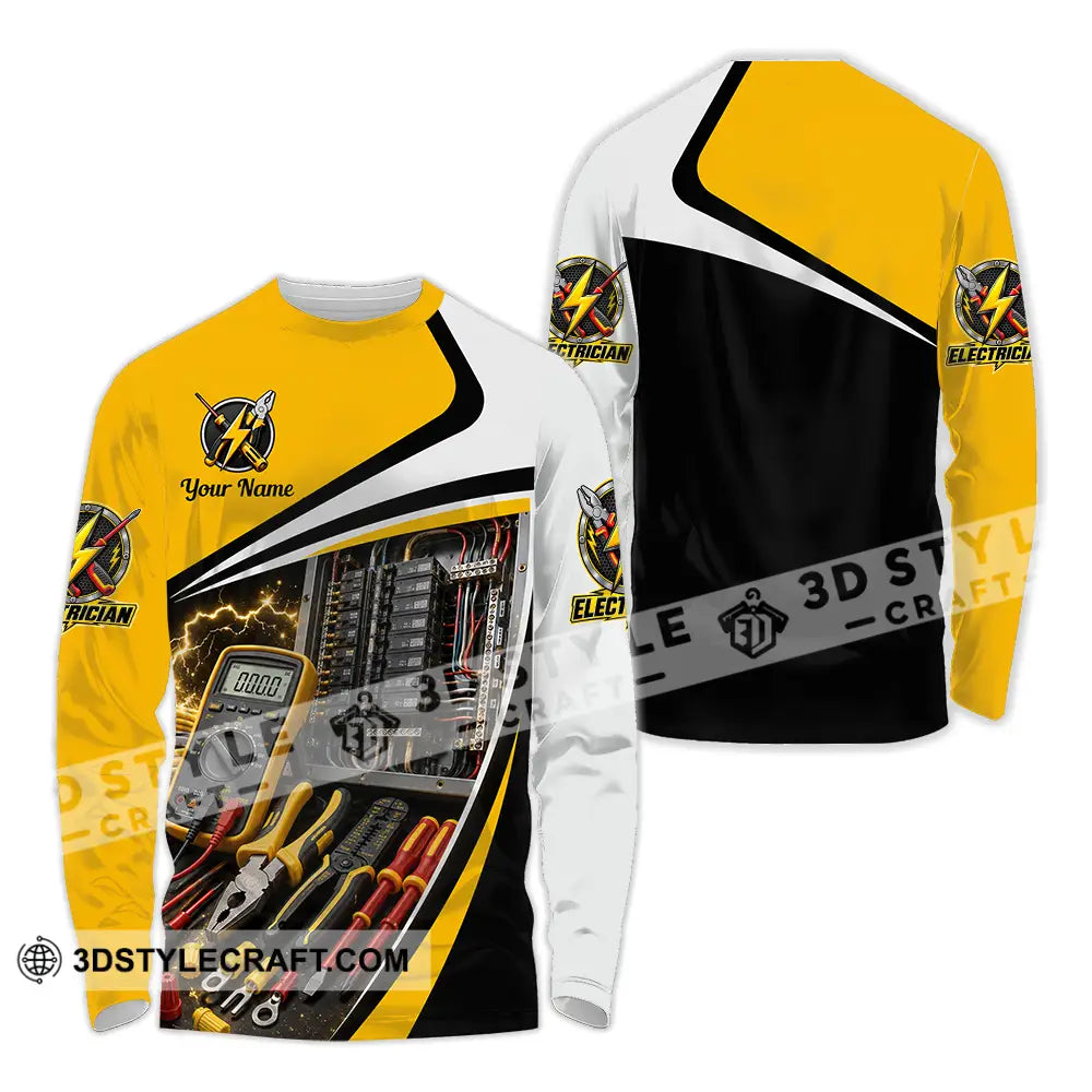 Unisex Shirt - Custom Electrician Shirt - Long Sleeve Shirt / S - T-shirt