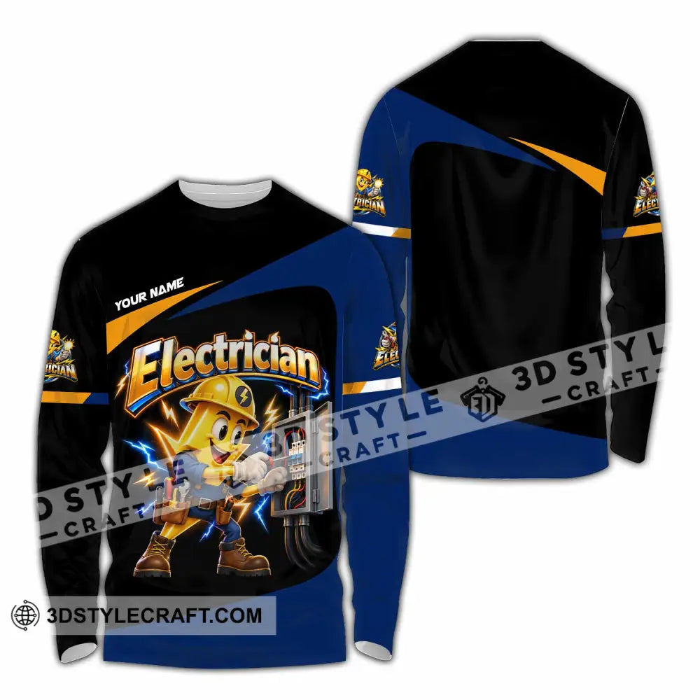 Unisex Shirt - Custom Electrician Shirt - Long Sleeve Shirt / S - T-shirt