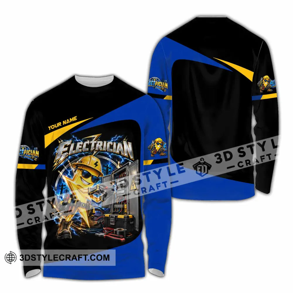 Unisex Shirt - Custom Electrician Shirt - Long Sleeve Shirt / S - T-shirt
